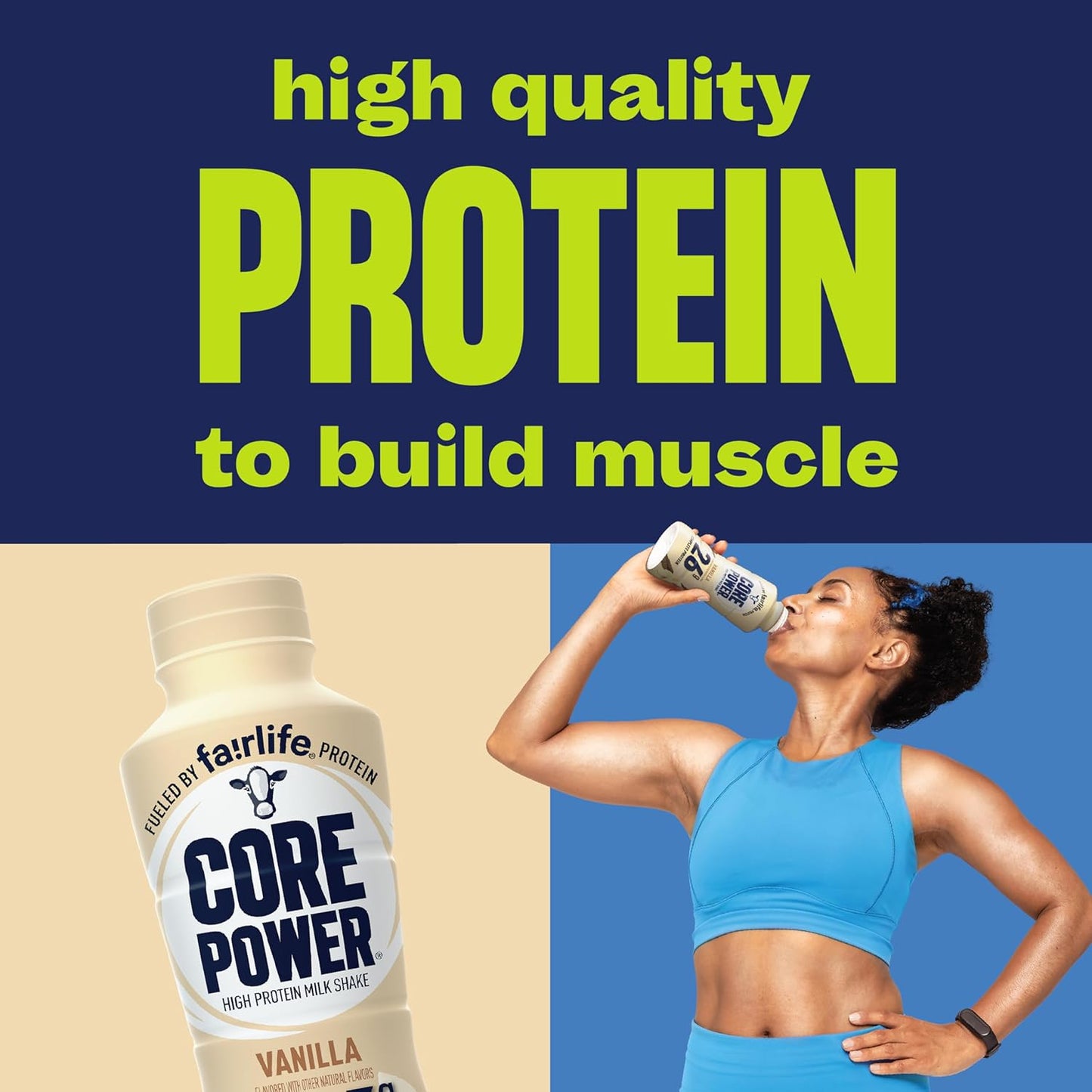 Elite High Protein Shake .26g/42g Bottle. 14oz. 12 Pack